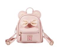 Bliceon Mini Backpack for Girls, Cute Mouse Ear Toddler Backpack, Personalized Initial Purse for Girls Teenagers, School Handbag, Birthday Gift for 2-10 Year Old Girl Gifts (Pink, N)