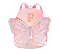 Bliceon Mini Backpack for Girls, Rainbow Laser Bow Toddler Backpack, Personalized Initial Purse for Girls Teenagers, Kindergarten Handbag, Birthday Gift for 2-10 Year Old Girl Gifts (Pink, F)