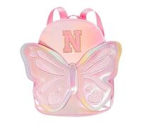Bliceon Mini Backpack for Girls, Rainbow Laser Bow Toddler Backpack, Personalized Initial Purse for Girls Teenagers, Kindergarten Handbag, Birthday Gift for 2-10 Year Old Girl Gifts (Pink, N)