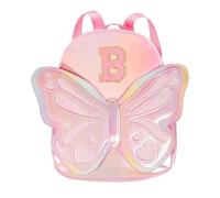 Bliceon Mini Backpack for Girls, Rainbow Laser Bow Toddler Backpack, Personalized Initial Purse for Girls Teenagers, Kindergarten Handbag, Birthday Gift for 2-10 Year Old Girl Gifts (Pink, B)