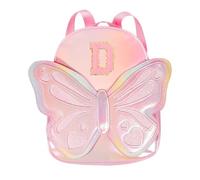 Bliceon Mini Backpack for Girls, Rainbow Laser Bow Toddler Backpack, Personalized Initial Purse for Girls Teenagers, Kindergarten Handbag, Birthday Gift for 2-10 Year Old Girl Gifts (Pink, D)