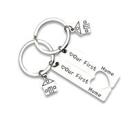 Bliceon New Home Keyrings, Couple Key Rings, First Home GiftsKeyrings, Housewarming Gifts for New Homeowners, House Warming Gifts
