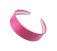 Bliceon Silk Satin Headband, 1.6 Inch Non-Slip Hair Accessories, Women's Wide Hair Bands, Large Solid Colour DIY Cosplay Festival Headband, Rose Red