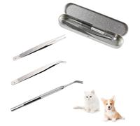 Bliceon Tick Remover Tools for Dogs, Stainless Steel Tick Removal Tool with Tweezers, Shovel, for Humans, Cats and Dogs Complete Tool Kit