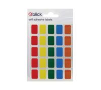 Blick Coloured Labels in Bags 12x18mm 120 Per Bag Assorted (Pack of 2400) RS006251
