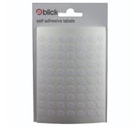 Blick Coloured Labels in Bags Round 8mm Dia(2500)+A Free Pen (White)