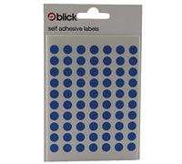 Blick Coloured Labels in Bags Round Dia(1000)+A Free Pen (Blue -8mm)