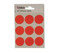 Blick Coloured Labels in Bags Round Dia(1000)+A Free Pen (RED -29mm)