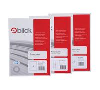 Blick Labels, White, 2 Per Sheet 100 Sheets, Rectangular, 199.6mm x 143.5mm, 200 Labels, For Home, Office, Family, School