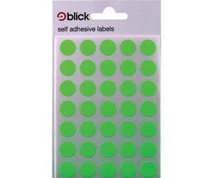 Blick Flourescent Labels in Bags Round 13mm Dia 140 Per Bag Green (Pack of 2800)