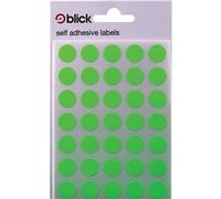 Blick Labels, Fluorescent Green, Self Adhesive Stickers, Coloured Dot, Circles, 13mm, 140 Labels, for Home, Office, Family, School, Holiday Calendar Organising, Planner, Rewards Chart, Colour Coding