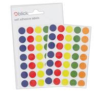 Blick Label 350 Piece x 8mm Diameter Assorted Colour 003656