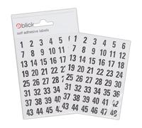 Blick Labels, Black, Self Adhesive Stickers, 00-99 Numbers, 13mm x 13mm, 144 Lab