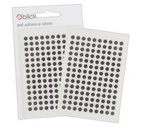 Blick Labels, Black, Self Adhesive Stickers, Coloured Dot, Circles, 5mm, 940 Labels, for Home, Office, Family, School, Holiday Calendar Organising, Planner, Rewards Chart, Colour Coding
