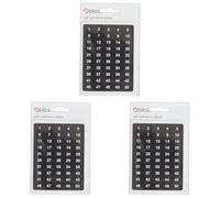 Blick Labels, Black & White, Self Adhesive Stickers, 1 to 20 Numbers, 7mm x 12mm, 500 Labels, for Home, Office, Family, School, Holiday Calendar Organising, Planner, Rewards Chart, Colour Coding