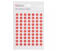 Blick Labels Circles Red 8mm 490 Labels x20 (Pack 9800) - RS003250