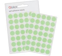 Blick Labels, Fluorescent Green, Self Adhesive Stickers, Coloured Dot, Circles,