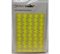 Blick Labels, Fluorescent Yellow, Self Adhesive Stickers, Stars, 13mm, 135 Labels, for Home, Office, Family, School, Holiday Calendar Organising, Planner, Rewards Chart, Colour Coding