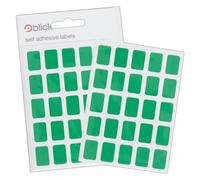 Blick Labels, Green, Self Adhesive Stickers, Rectangular, 12 x 18mm, 175 Labels, for Home, Office, Family, School, Holiday Calendar Organising, Planner, Rewards Chart, Colour Coding