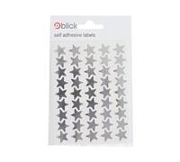 Blick Labels, Metallic Silver, Self Adhesive Stickers, Stars, 14mm, 135 Labels, for Home, Office, Family, School, Holiday Calendar Organising, Planner, Rewards Chart, Colour Coding