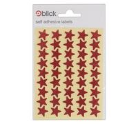 Blick Labels, Metallic Red, Self Adhesive Stickers, Stars, 14mm, 135 Labels, for Home, Office, Family, School, Holiday Calendar Organising, Planner, Rewards Chart, Colour Coding