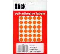 Blick Labels, Orange, Self Adhesive Stickers Office Pack, Coloured Dot, Circles, 13mm, 2240 Labels, Home, Office, Family, School, Holiday Calendar Organising, Planner, Rewards Chart, Colour Coding