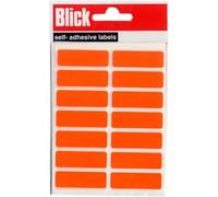 Blick Labels, Orange, Self Adhesive Stickers, Rectangular, 12mm x 38mm, 98 Labels, for Home, Office, Family, School, Holiday Calendar Organising, Planner, Rewards Chart, Colour Coding