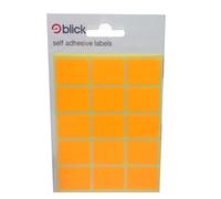 Blick Labels, Orange, Self Adhesive Stickers, Rectangular, 19mm x 25mm, 105 Labels, for Home, Office, Family, School, Holiday Calendar Organising, Planner, Rewards Chart, Colour Coding