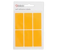 Blick Labels, Orange, Self Adhesive Stickers, Rectangular, 25mm x 50mm, 42 Labels, for Home, Office, Family, School, Holiday Calendar Organising, Planner, Rewards Chart, Colour Coding
