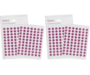 Blick Labels, Purple, Self Adhesive Stickers, Coloured Dot, Circles, 8mm, 490 Labels, for Home, Office, Family, School, Holiday Calendar Organising, Planner, Rewards Chart, Colour Coding (Pack of 2)