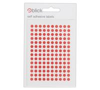 Blick Labels, Red, Self Adhesive Stickers, Coloured Dot, Circles, 5mm, 980 Labels, for Home, Office, Family, School, Holiday Calendar Organising, Planner, Rewards Chart, Colour Coding