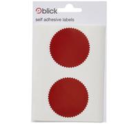Blick Labels, Red, Self Adhesive Stickers, Company Seal, 50mm, 8 Labels, for Hom