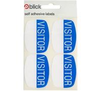 Blick Labels, Self Adhesive Stickers, Visitor, 39mm x 52mm, 16 Labels, for Home, Office, School