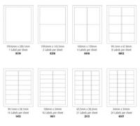 Blick Labels, White, 1 Per Sheet 100 Sheets, Rectangular, 199.6 x 289.1mm, 100 Labels, For Home, Office, Family, School