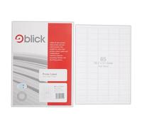 Blick Labels, White, 10 Per Sheet 100 Sheets, Rectangular, 99.1mm x 57mm, 1000 Labels, For Home, Office, Family, School
