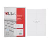 Blick Labels - Rectangular 99.1 x 38.1 mm - 14 per Sheet, 100 Sheets, White (1400)
