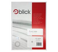 Blick Labels, White, 18 Per Sheet 100 Sheets, Rectangular, 63.5mm x 46.6mm, 1800 Labels, for Home, Office, Family, School
