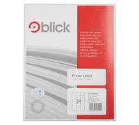 Blick Labels, White, 21 Per Sheet 25 Sheets, Rectangular, 63.5mm x 38.2mm, 525 Labels, for Home, Office, Family, School