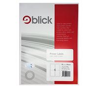 Blick Labels, White, 4 Per Sheet 100 Sheets, Rectangular, 99.1mm x 139mm, 400 Labels, for Home, Office, Family, School