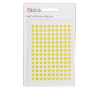 Blick Labels, Yellow, Self Adhesive Stickers, Coloured Dot, Circles, 5mm, 980 Labels, for Home, Office, Family, School, Holiday Calendar Organising, Planner, Rewards Chart, Colour Coding