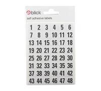 Blick Pre-Printed Number Labels 00-99 Black/White 7x13mm - Pack of 2,880 (RS0162
