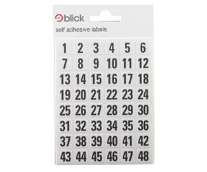 Blick White/Black 00-99 Labels 7mm x 13mm (2880 Pack) RS016250