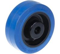 80mm 3" wheel blue rubber with nylon centre strong 140kg capacity