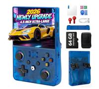Blidinner 2026 NEW Upgrade R36MAX Ⅱ Retro Handheld Video Game Console-4.5 Inch Ultra-Large Screen,Support 18000+ Classic Games,64G TF Card,Linux System,4000mAh Battery,Birthday Gift for Friends-Blue
