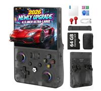 Blidinner 2026 NEW Upgrade R36MAX Ⅱ Retro Video Game Console-4.5 Inch Ultra-Large Screen,Support 18000+ Classic Games,64G TF Card,Linux System,4000mAh Battery,Birthday Gift for Friends-Black