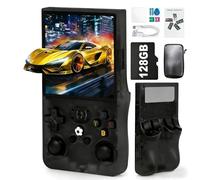 Blidinner R36MAX Retro Video Game Console-Portable Handheld with 4.0-Inch HD Screen,128G TF Card,4000mAh Battery,22000+ Classic Video Games,Open-Source System, for Adults-Black