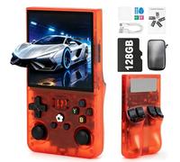 Blidinner R36MAX Retro Video Game Console-Portable Handheld with 4.0-Inch HD Screen,128G TF Card,4000mAh Battery,22000+ Classic Video Games,Open-Source System, for Adults-Red