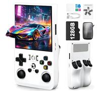 Blidinner R36MAX Retro Video Game Console-Portable Handheld with 4.0-Inch HD Screen,128G TF Card,4000mAh Battery,22000+ Classic Video Games,Open-Source System, for Adults-White