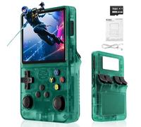 Blidinner R36S Retro Handheld Video Game Console -Linux System,3000mAh Battery,3.5 Inch Screen,64G TF Card,20000+ Classic Games,Portable Game Console for Present to Give Friends for Christmas-Green