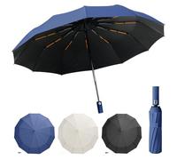 Bliekify Umbrella Windproof Strong Compact Folding Portable,Extra Large Automatic Open & Close Rainproof with UV Protection,Sturdy Durable Umbrella with 12 Ribs,99 UV Protection UPF 50 (Navy Blue)